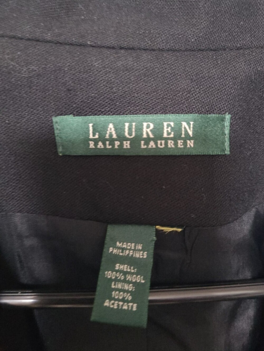 Ralph Lauren Black Wool Blazer with Gold Crest Detail 20W - Picture 6 of 7